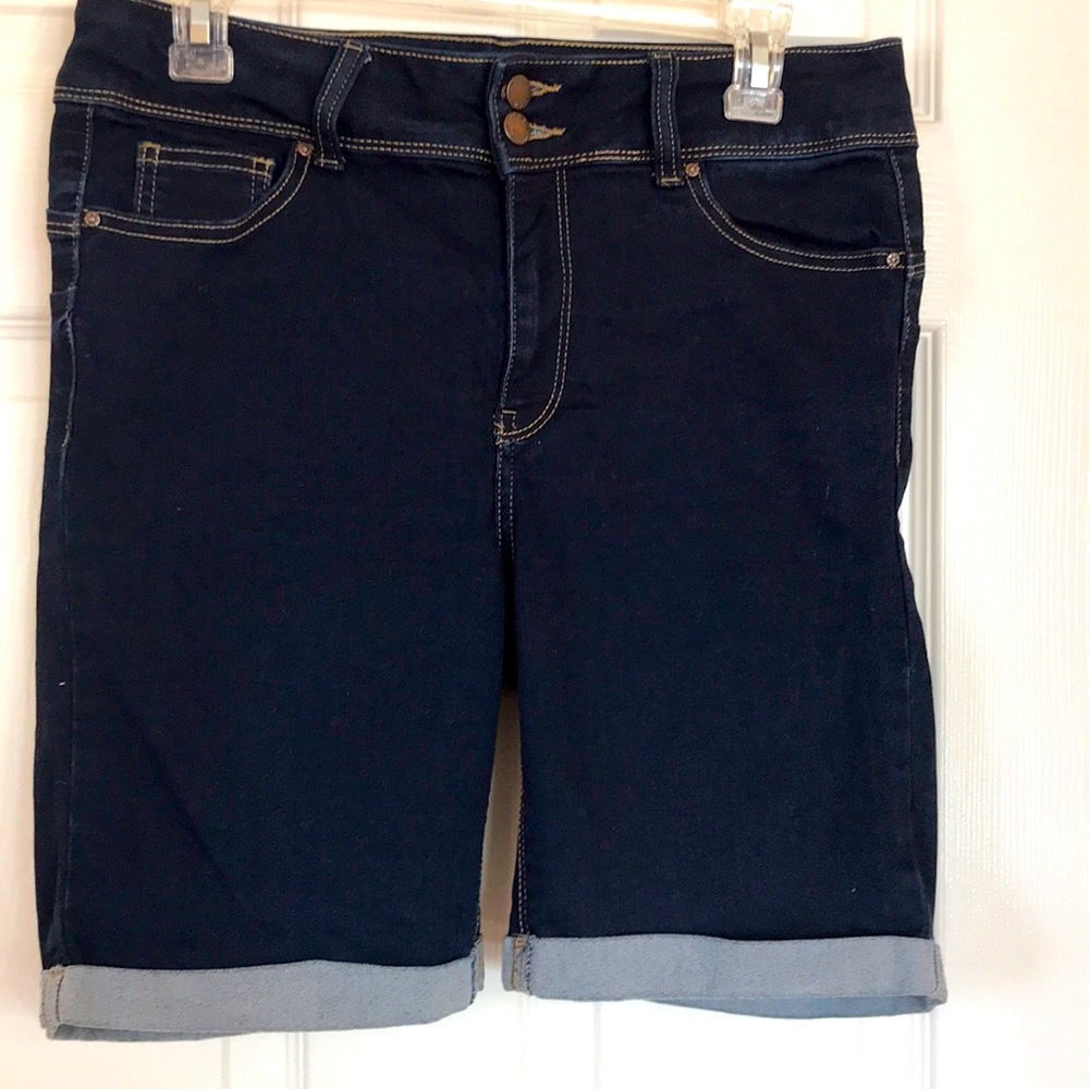 Wax Jean Butt I Love You Cuffed Denim Shorts